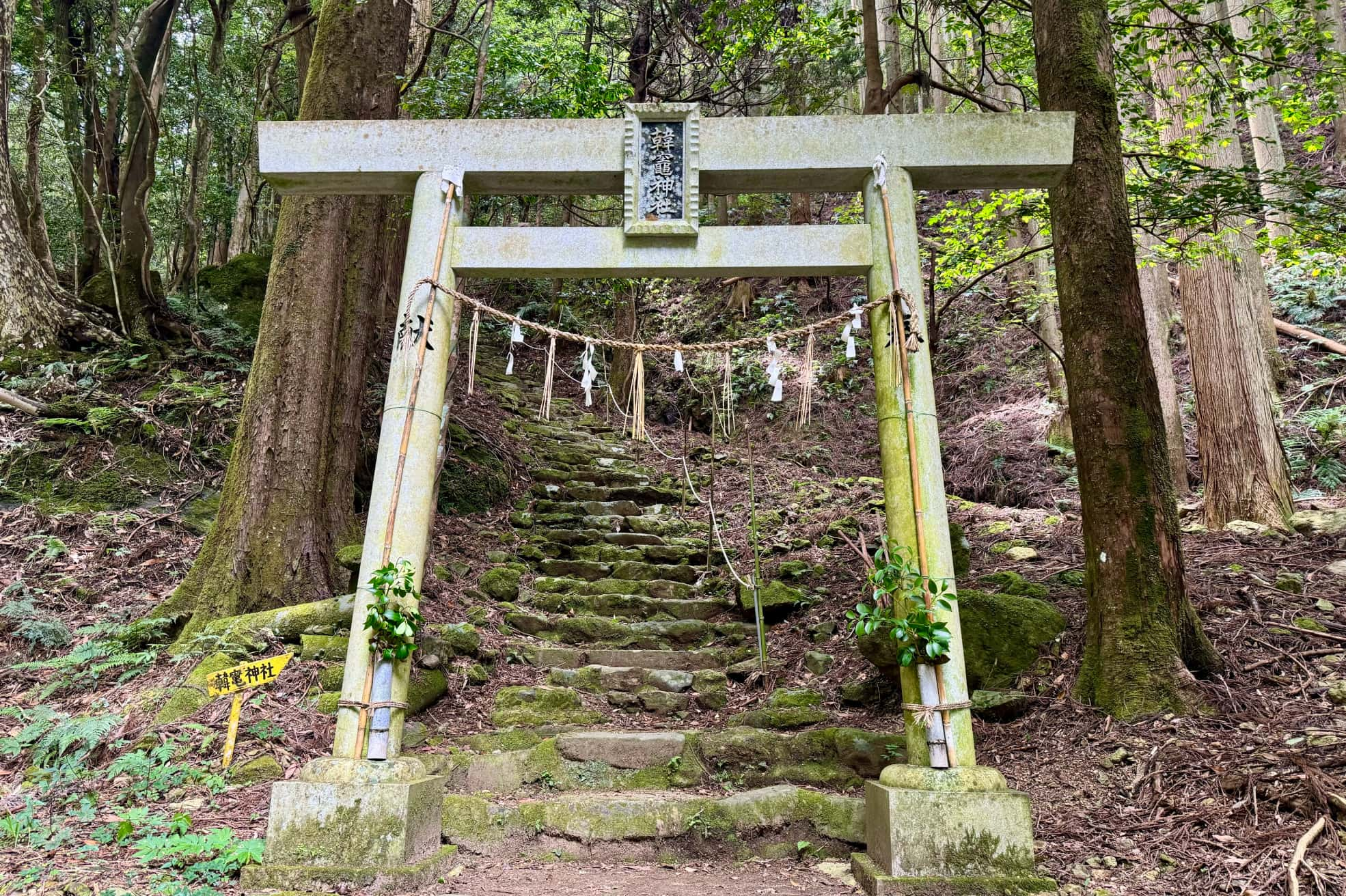 島根県出雲市『韓竈神社』の300段続く石階段